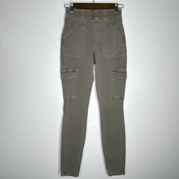 Spanx Stretch Twill Ankle Skinny Cargo Pant in Desert Dune Size S - Picture 2 of 15